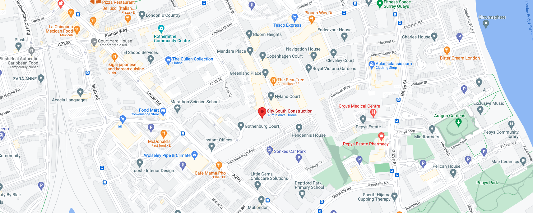 Map showing the location of our office